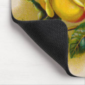 イエローローズアンティークヴィンテージプリントファインアート マウスパッド (コーナー)