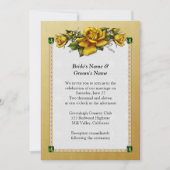 イエローローズアンドエメラルド結婚式招待状 招待状 (正面)