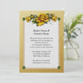 イエローローズアンドエメラルド結婚式招待状 招待状 (スタンド正面)