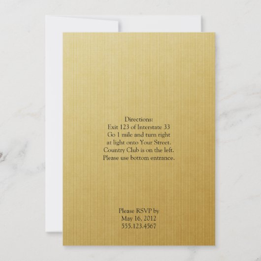 イエローローズアンドエメラルド結婚式招待状 招待状 (裏面)