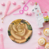 イエローローズアンドカントリー素朴ウッドブライダルシャワー ペーパープレート (パーティー)