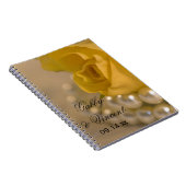 イエローローズアンドホワイトパール結婚ズゲストブック ノートブック (右側)