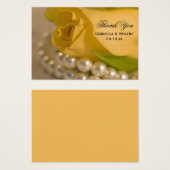 イエローローズアンドホワイトパール結婚式の引き出物ラベル (正面&裏面)