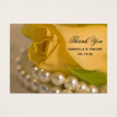 イエローローズアンドホワイトパール結婚式の引き出物ラベル (正面)
