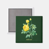 イエローローズアンドローズブズテンプレート マグネット (正面/裏面)