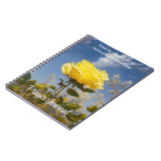 イエローローズアート祈りの言葉バイブルVerse Journal ノートブック (左側)