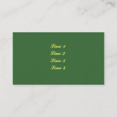 イエローローズイン開花フラワービジネスカード 名刺 (裏面)