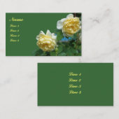 イエローローズイン開花フラワービジネスカード 名刺 (正面/裏面)
