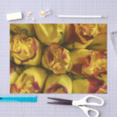 イエローローズウィズレッドティップスフローラティッシュペーパー 薄葉紙 (クラフト)