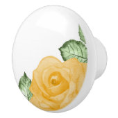 イエローローズウォーターカラーカントリー素朴フローラシック セラミックノブ (右)