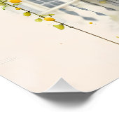 イエローローズウォーターカラーガーデン ポスター (コーナー)