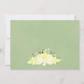 イエローローズウォーターカラーボホフローラブライダルシャワー 招待状 (裏面)