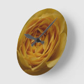 イエローローズウォールクロック ラウンド壁時計 (傾斜)