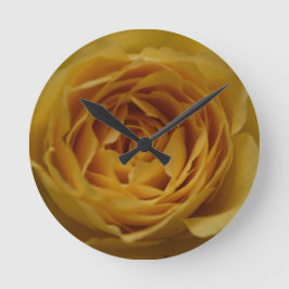 イエローローズウォールクロック ラウンド壁時計