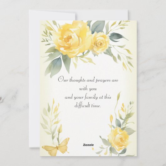 イエローローズエストリー悔やみや弔慰リマントロス シーズンカード (裏面)