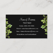 イエローローズエレガントフローラプロフェッショナルブラック 名刺 (裏面)