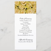 イエローローズエレガントフローラ結婚式 プログラム (裏面)