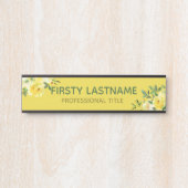 イエローローズオフィスドアシンボルや象徴名プレート サインプレート (正面)