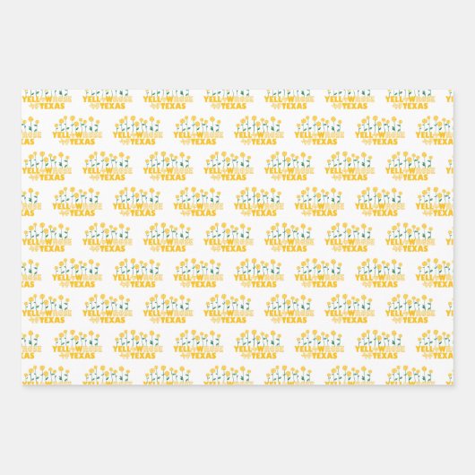 イエローローズオブテキサス州ガーデン ラッピングペーパーシート (正面)