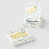 イエローローズオブテキサス州独身のバラ ストーンコースター (横)