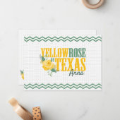 イエローローズオブテキサス州独身のバラ ノートカード (正面/裏面インサイチュ)