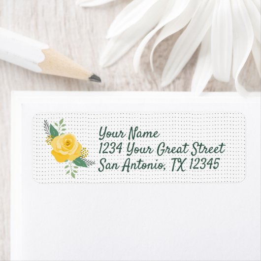 イエローローズオブテキサス州独身のバラ ラベル (インサイチュ)