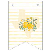 イエローローズオブテキサス州 – ギンガム州とバラ バンティングフラッグ (第1の旗)