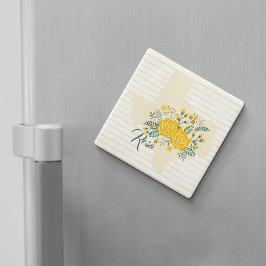 イエローローズオブテキサス州 – ギンガム州とバラ マグネット