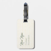 イエローローズオブテキサス州 – ギンガム州とバラ ラゲッジタグ (裏面縦)