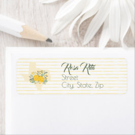 イエローローズオブテキサス州 – ギンガム州とバラ ラベル