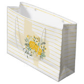 イエローローズオブテキサス州 – ギンガム州とバラ ラージペーパーバッグ (正面アングル)