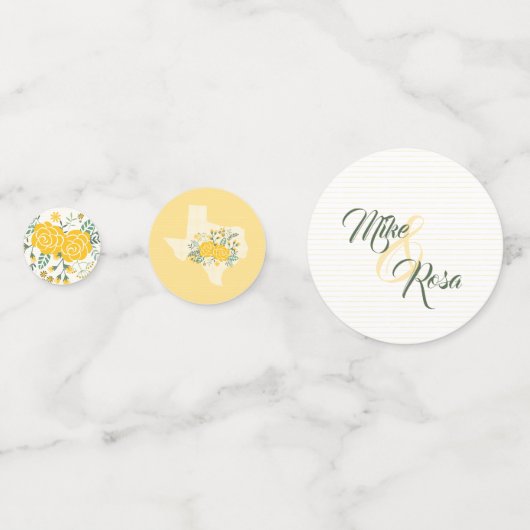 イエローローズオブテキサス州 – ギンガム州結婚ズ コンフェッティ (正面)