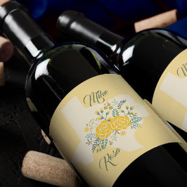 イエローローズオブテキサス州 – ギンガム州結婚ズ ワインラベル