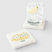 イエローローズオブテキサス州-バラガーデン ストーンコースター (横)