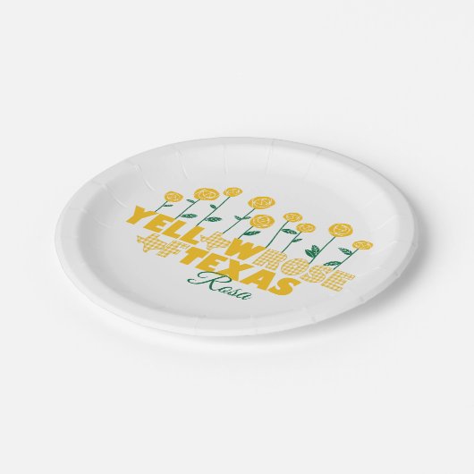 イエローローズオブテキサス州-バラガーデン ペーパープレート (アングル)