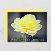 イエローローズオブフレンドシップバレンタインカード シーズンポストカード (正面/裏面)