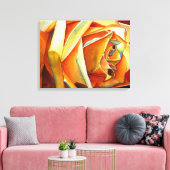 イエローローズオリジナル水彩画花 キャンバスプリント (インサイチュ (リビング))