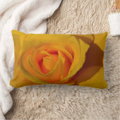 イエローローズオレンジバラロマンチックバラ ランバークッション (ブランケット)