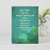 イエローローズオンエイジドターコイズフローラパーティー 招待状 (スタンド正面)