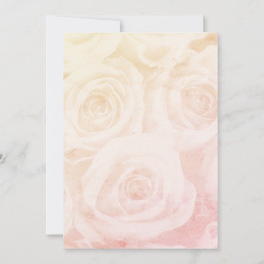 イエローローズオンエレガントアイボリー写真 セーブザデート (裏面)