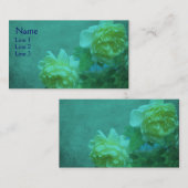 イエローローズオンターコイズフローラ名刺 名刺 (正面/裏面)