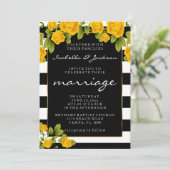 イエローローズオンブラック&ホワイトストライプズ 招待状 (スタンド正面)