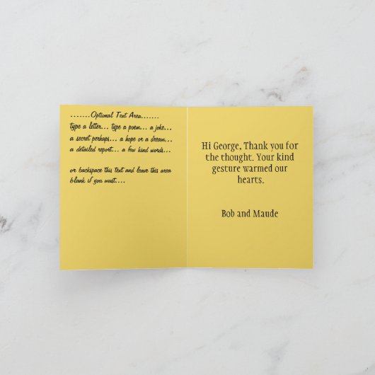 イエローローズカードフラワーズカスタムグリーティングカード カード (内部)