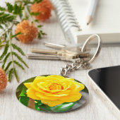 イエローローズキーチェーン キーホルダー (側面)