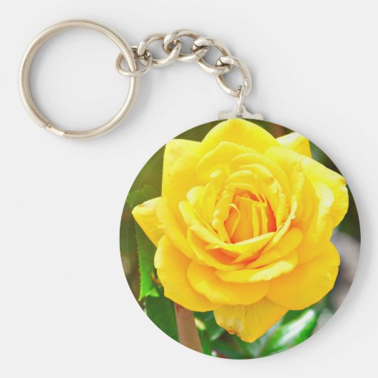 イエローローズキーチェーン キーホルダー (正面)