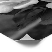 イエローローズクラスタ部分カラー鏡抽象芸術 ポスター (角)