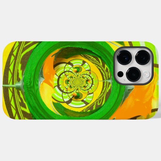 イエローローズグラフィックアートデザイン Case-Mate iPhoneケース (裏面 (横))