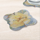 イエローローズコスター紙 ペーパーコースター (アングル)