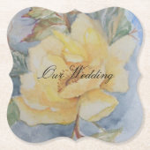 イエローローズコスター紙 ペーパーコースター (正面)