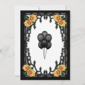 イエローローズゴシックブライダルシャワー 招待状 (裏面)